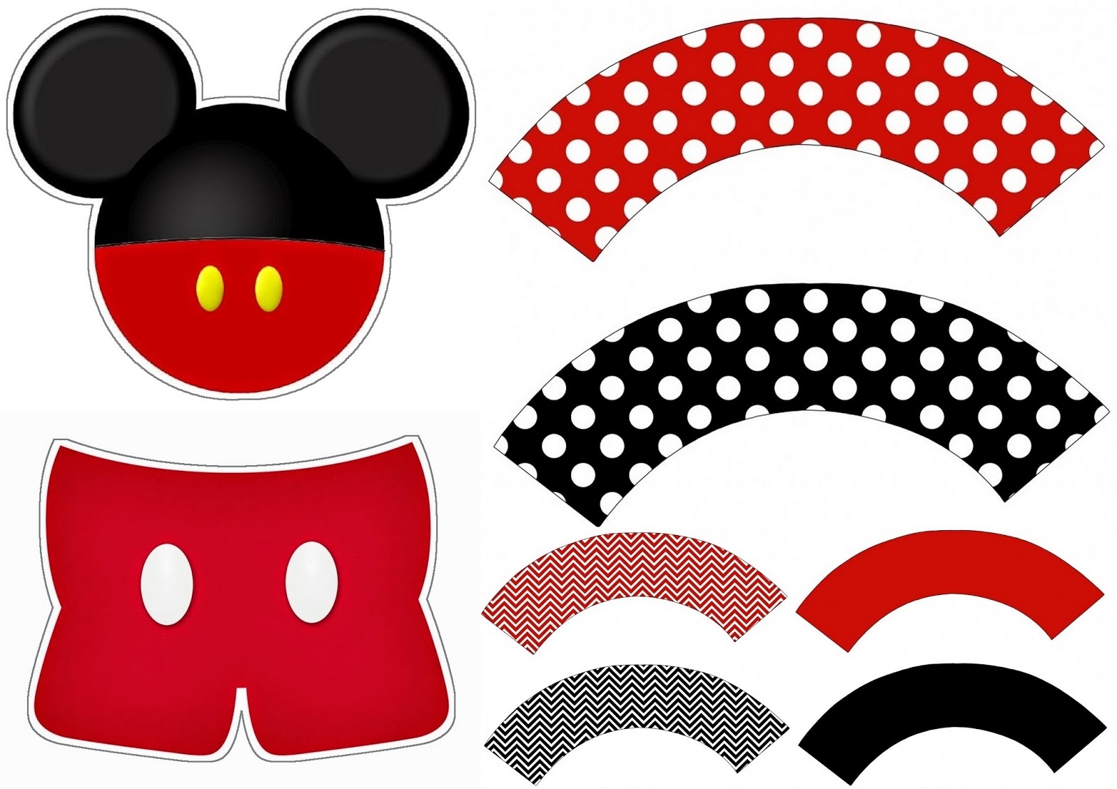 Mickey Party Free Printable Cupcake Wrappers And Toppers Oh My 