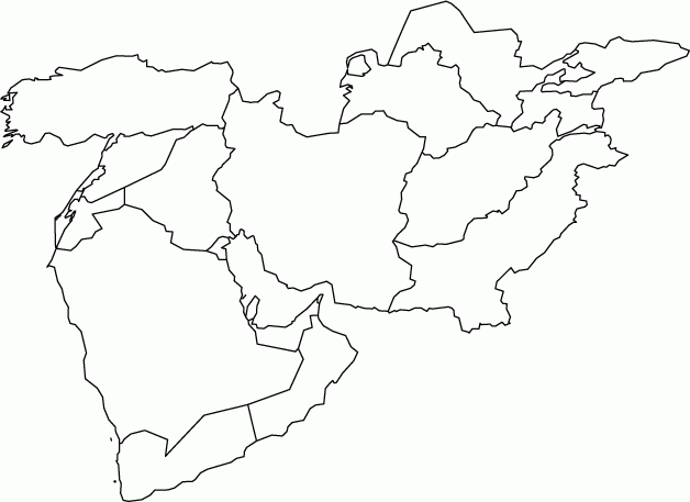 Middle East Blank Map Printable Printable Templates Middle East Blank Map Printable Printable Templates