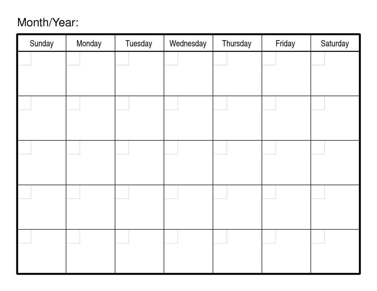 Month At A Glance Calendar Free Printable Month Calendar Printable 