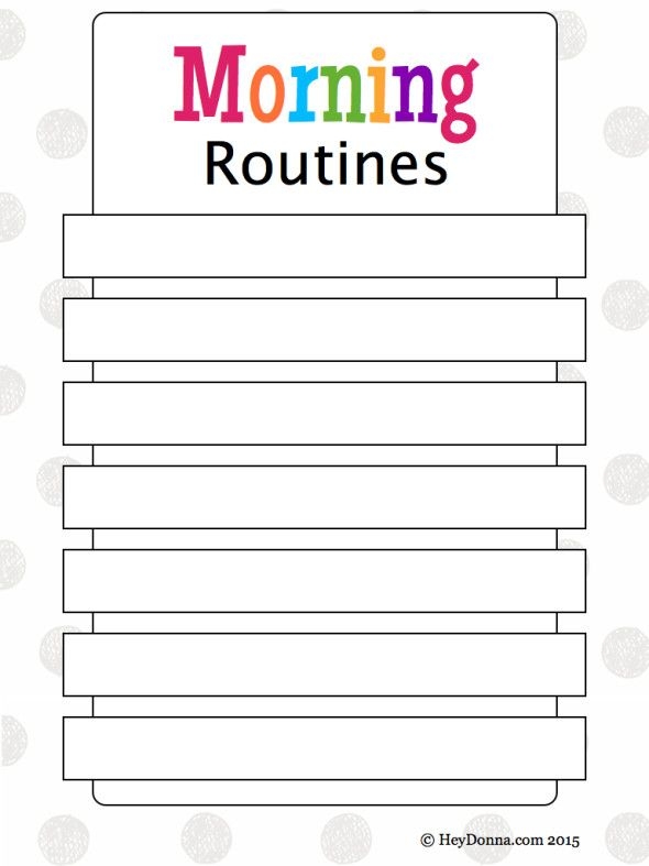 Morning Routine Checklist Kids Free Printable