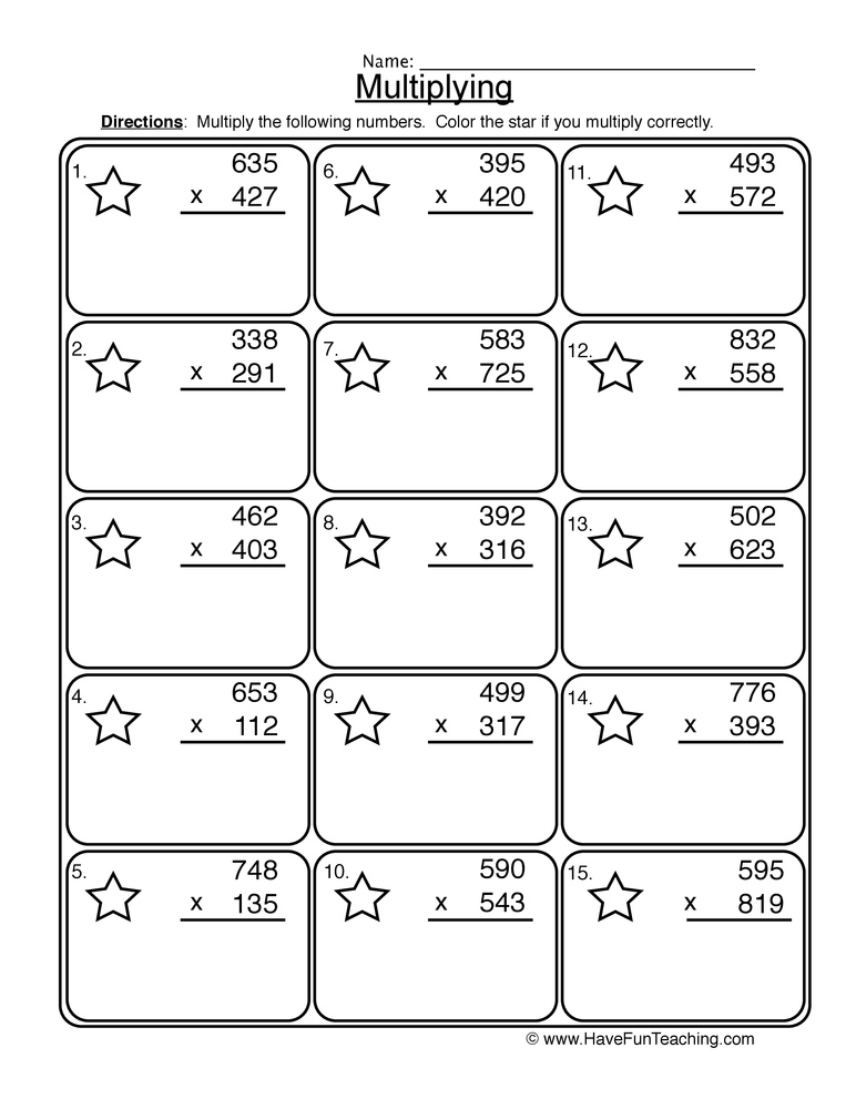 Multiplication Worksheets 3 Digit Multiplication Worksheets Multiplication Worksheets 3 Digit Multiplication Worksheets