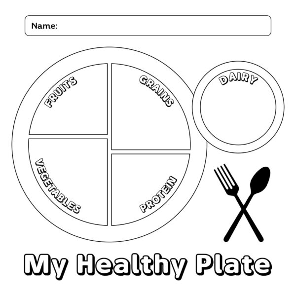 My Plate Free Printable Blank Page