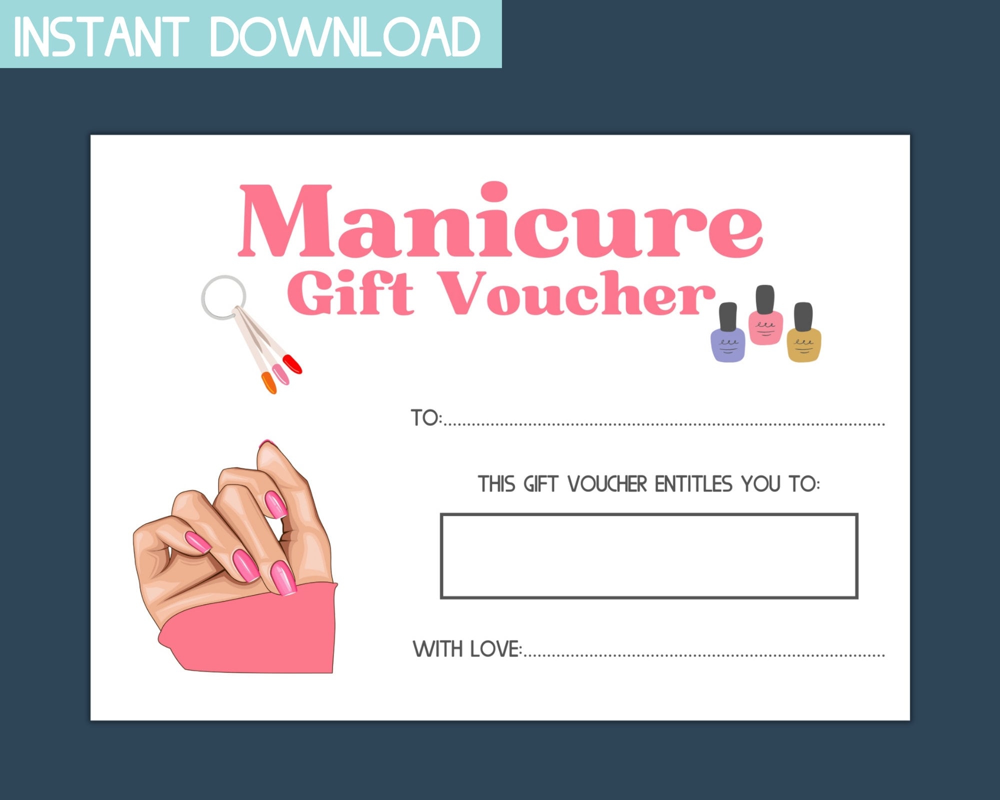 Nail Gift Certificate Template