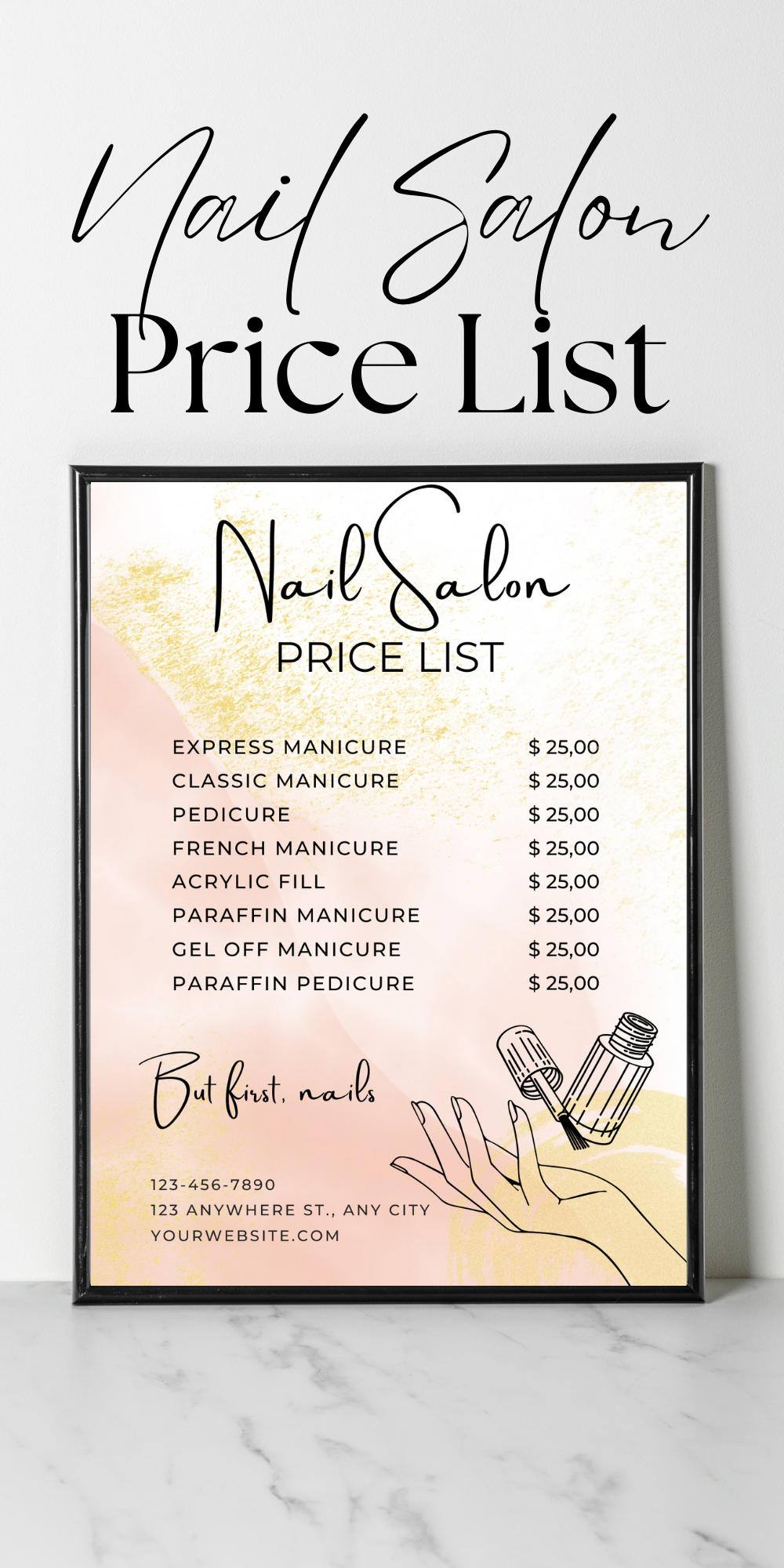 Printable Blank Nail Price List Template Printable Blank Nail Price List Template