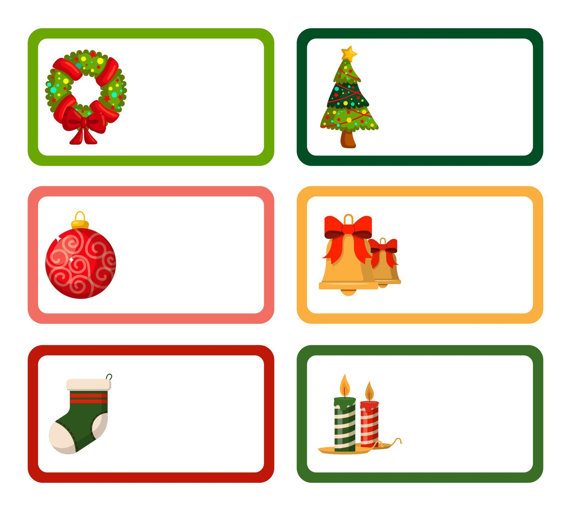 Free Printable Christmas Blank Name Tags