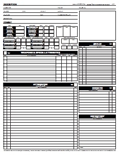 Blank Printable Pathfinder Neceros Charactor Sheet