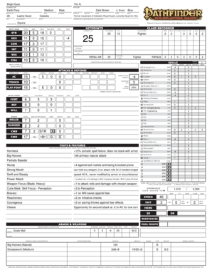 Neceros Pathfinder Character Sheet Fill Online Printable Fillable 