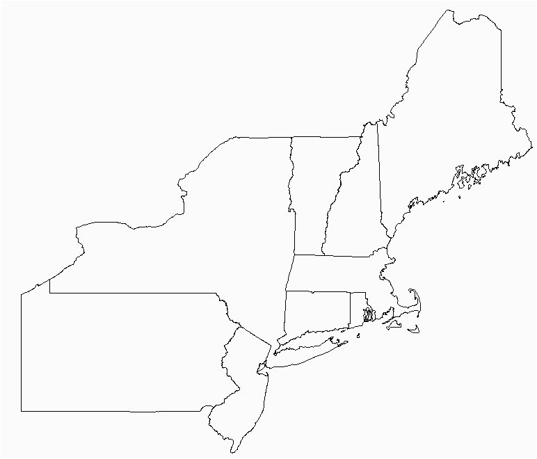 New England States Blank Outline Sketch Coloring Page New England States Blank Outline Sketch Coloring Page