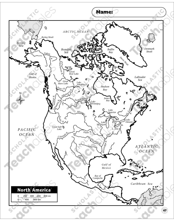 North America Physical Map Blank North America Physical Map Blank