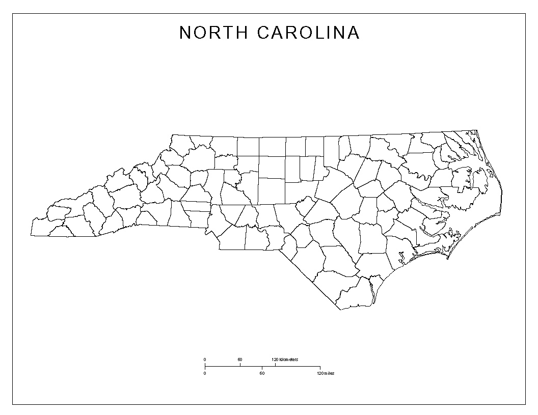 North Carolina Blank Map North Carolina Blank Map