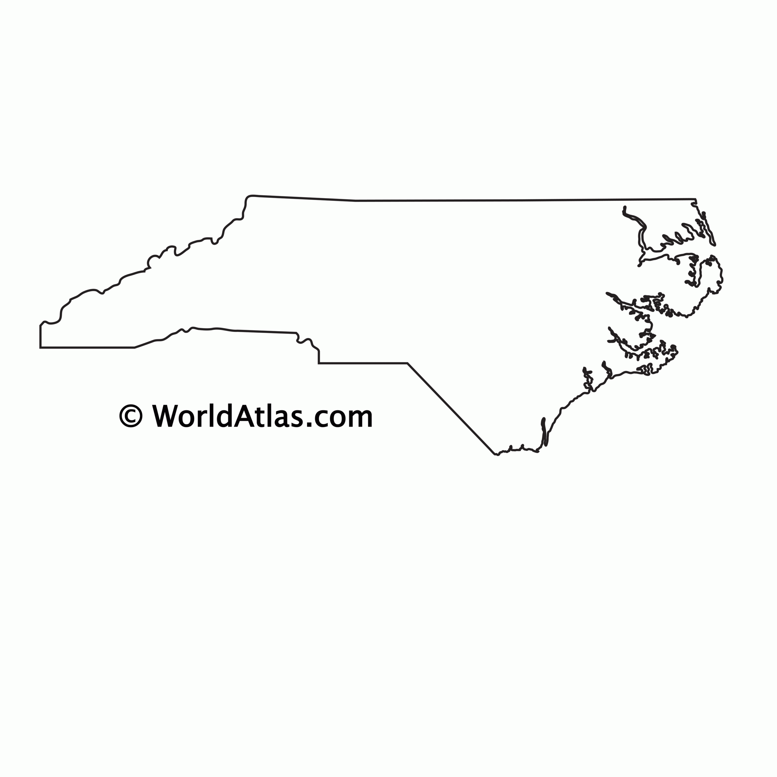 Printable Blank Map Of North Carolina Regions Printable Blank Map Of North Carolina Regions