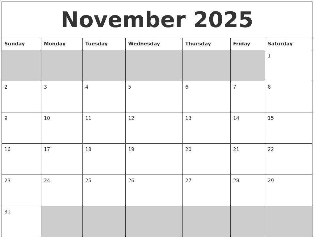 Blank November To January Calendar Printable Blank November To January Calendar Printable