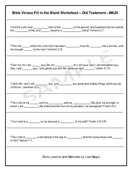 O T Fill In The Blank Bible Verses Worksheet NKJV Print Complete O T Fill In The Blank Bible Verses Worksheet NKJV Print Complete