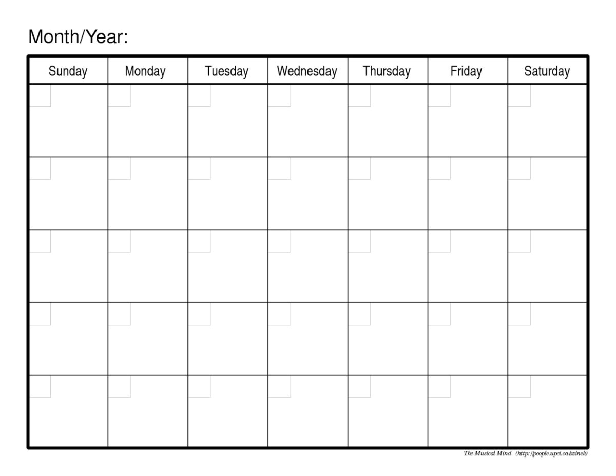 One Month Calendar To Print Zoe Lindie