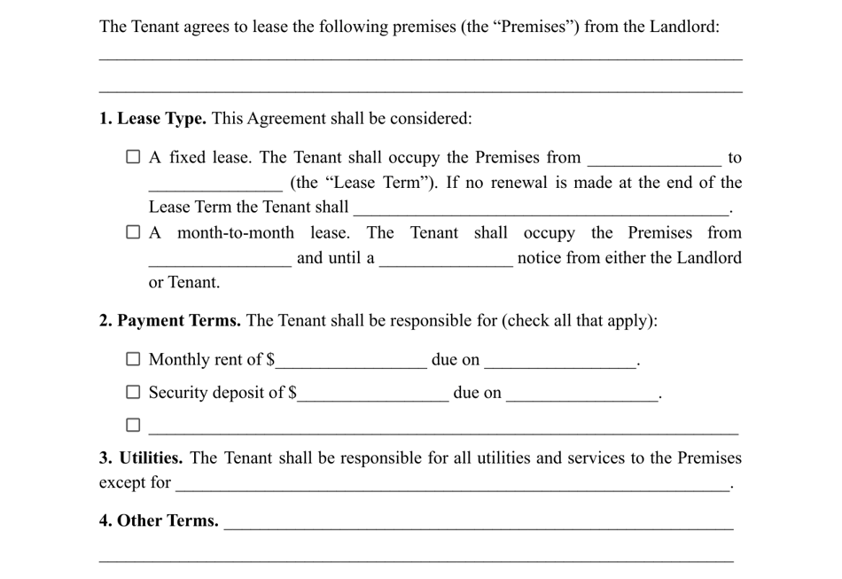 One Page Rental Agreement Template Fill Out Sign Online And Download