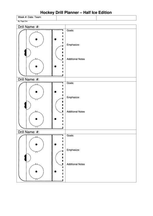 Free Printable Blank Hockey Practice Plan Template