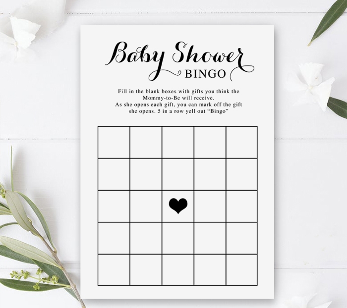 Orange Baby Shower Theme Baby Bingo Game 5x7 JPG And PDF Baby Shower 