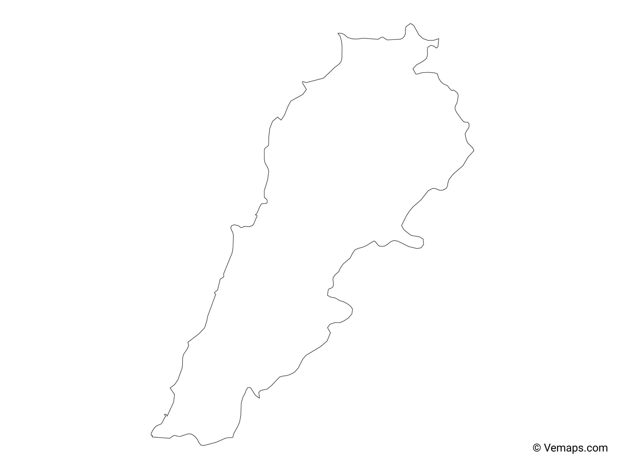 Blank Physical Map Of Lebanon Printable Blank Physical Map Of Lebanon Printable