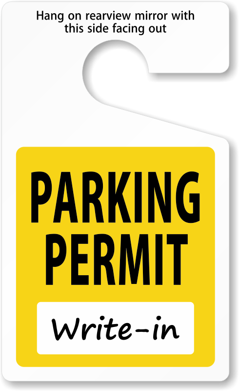 Parking Hang Tag Template Free Printable Templates