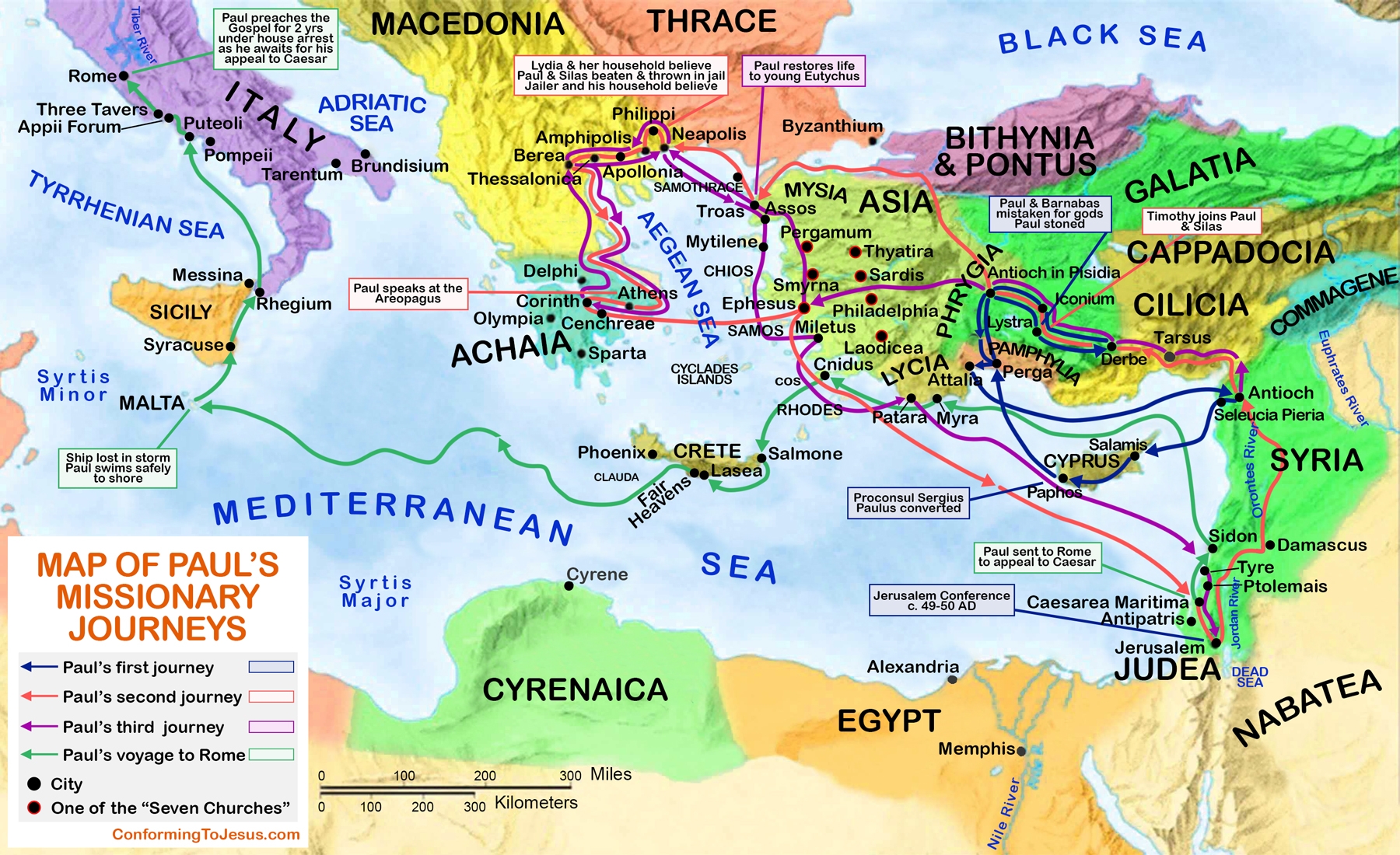 Blank Printable Map Of Apostle Paul Journey