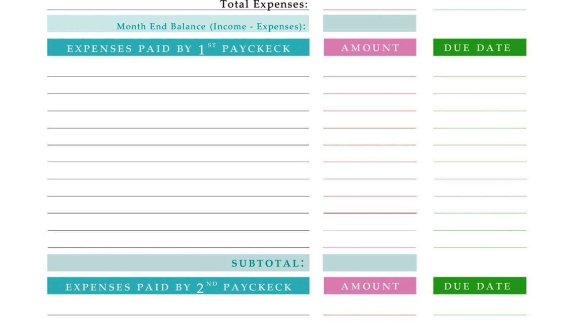 Paycheck Budget Template SampleTemplatess SampleTemplatess