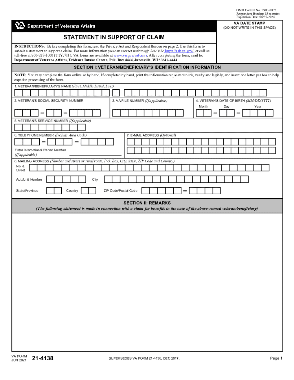 Printable Blank Va Emergency Admittance Form