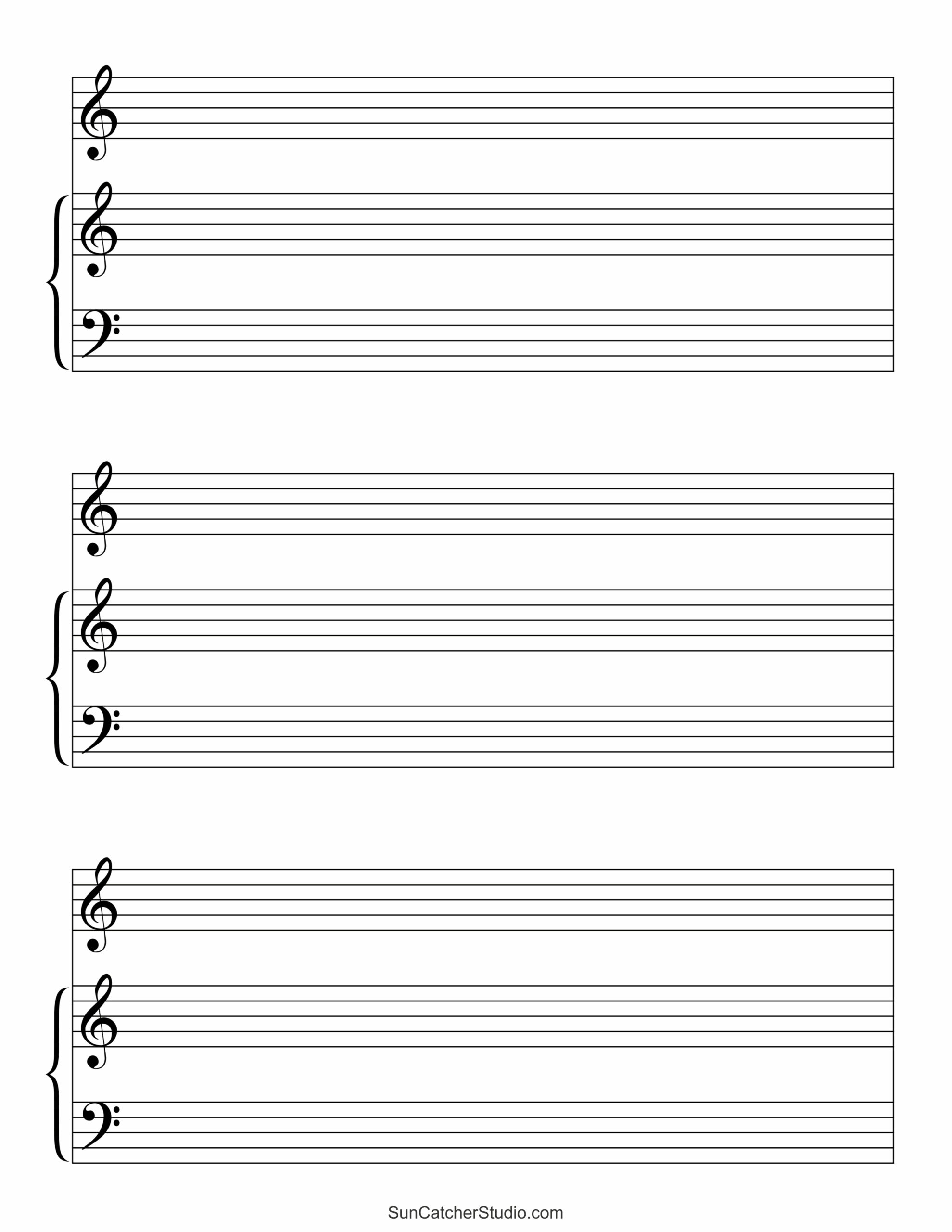 Free Piano Blank Sheet Music Printable