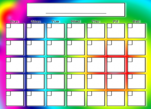 Free Large Colorfull Monthly Printable Calendars Blank Free Large Colorfull Monthly Printable Calendars Blank