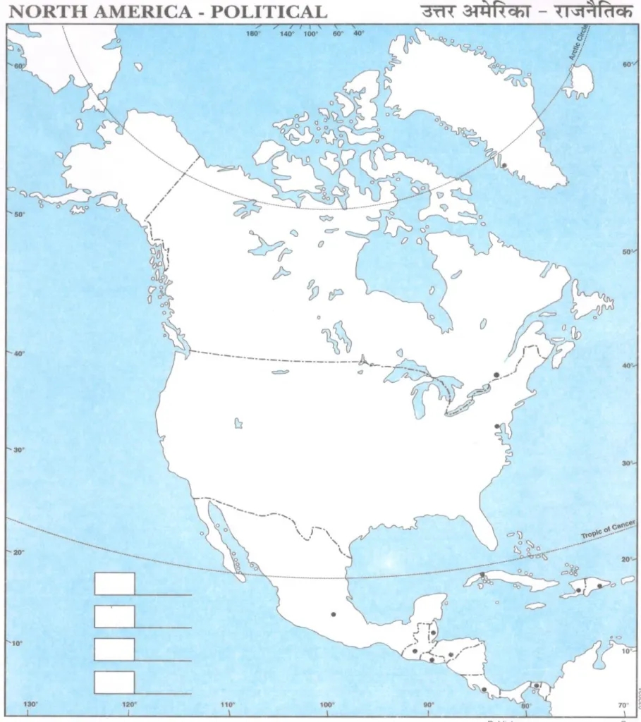 Political Map Of North America Countries States AglaSem