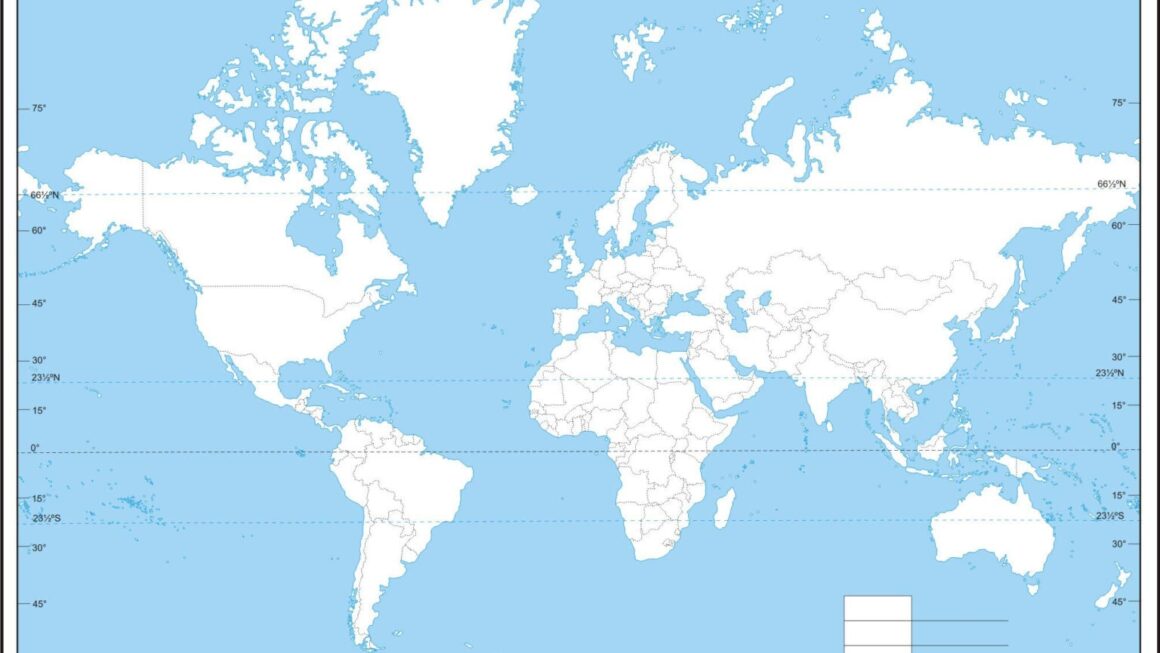 Political World Map Printable Map Of The World PDF
