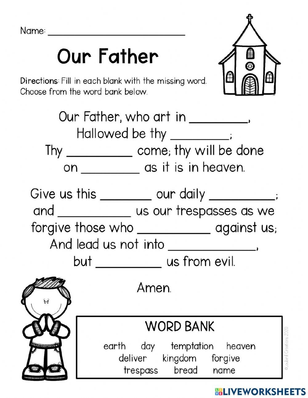 Prayer Worksheets Artofit Prayer Worksheets Artofit
