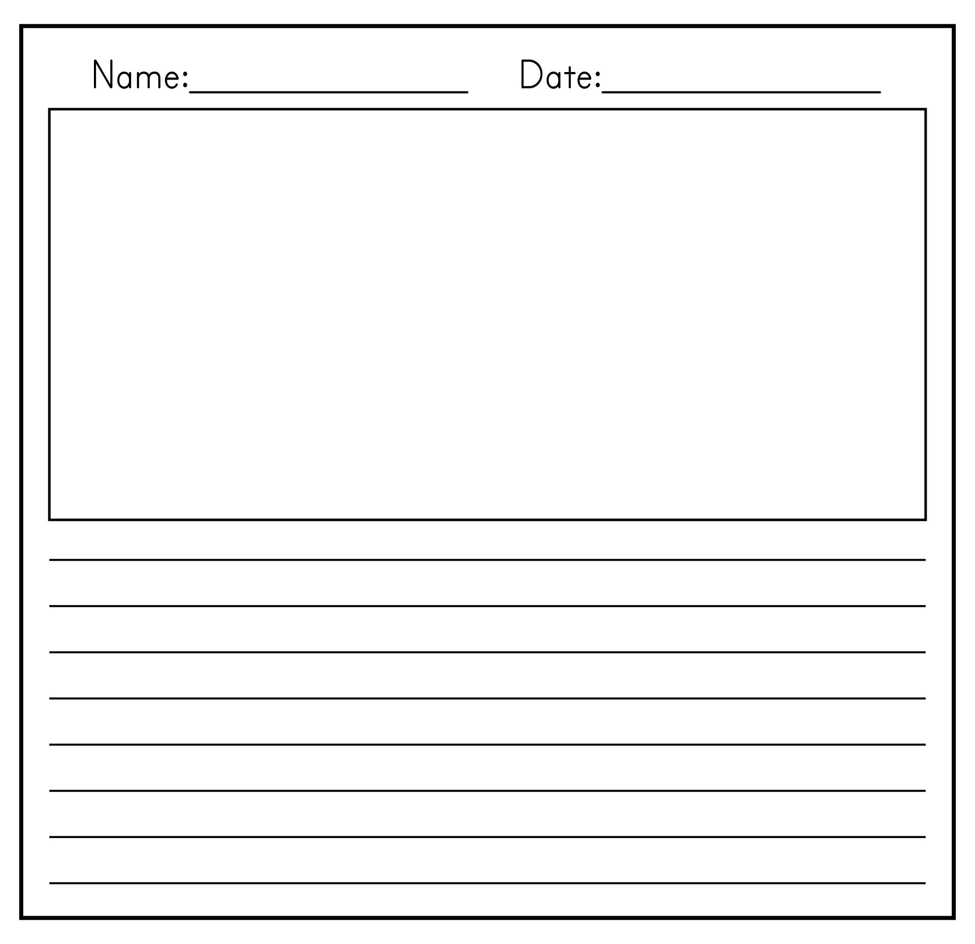 Primary Writing Paper Template