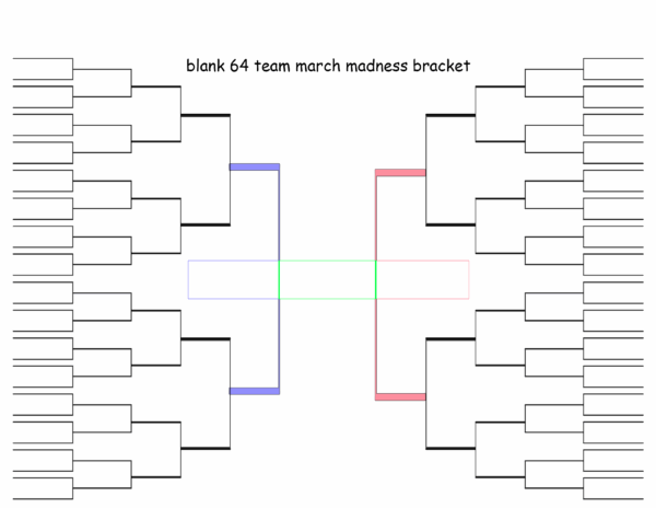Printable Blank Bracket For March Madness