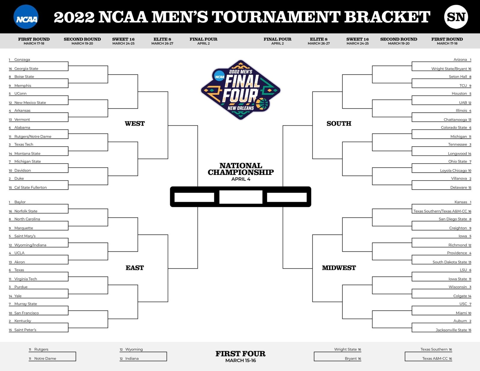 Printable 2025 Ncaa Bracket Thea N Schultz Printable 2025 Ncaa Bracket Thea N Schultz