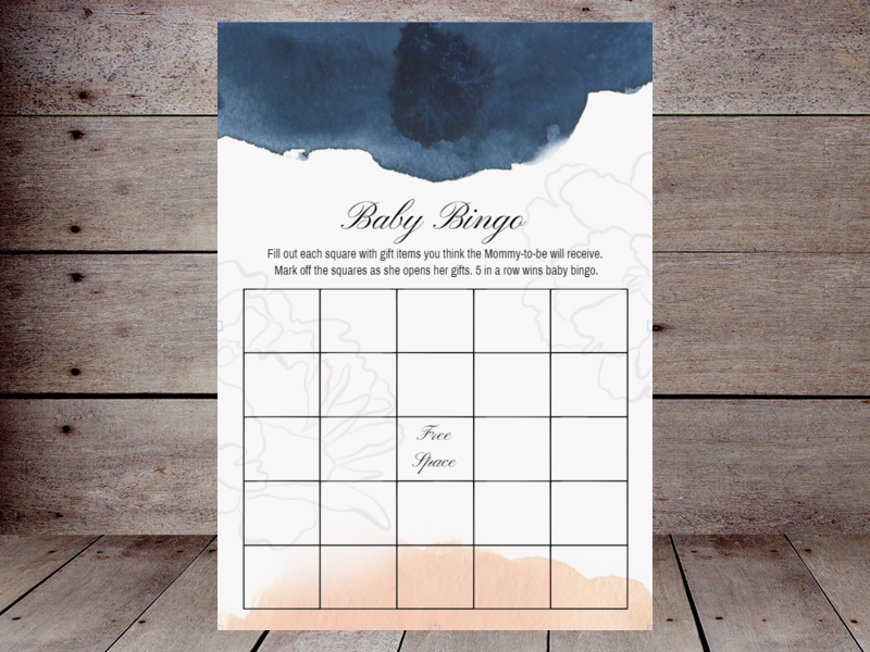 Printable 5x7 Blank Baby Bingo Card Ifyjoa