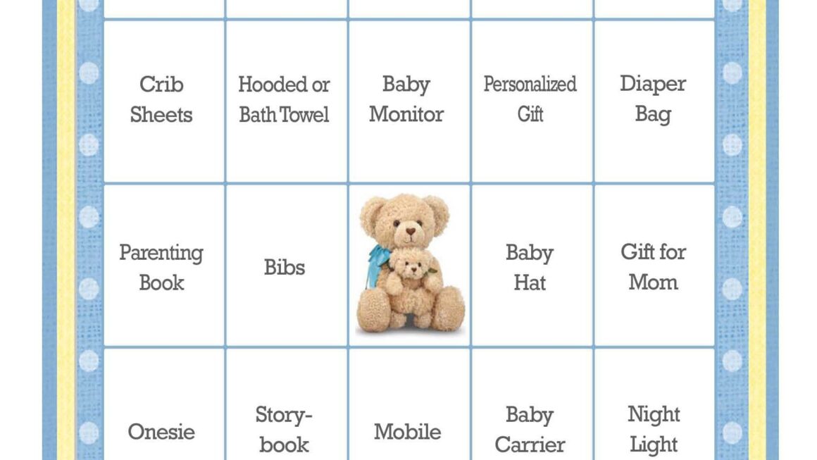 Printable 5x7 Blank Baby Bingo Card Jafcourses