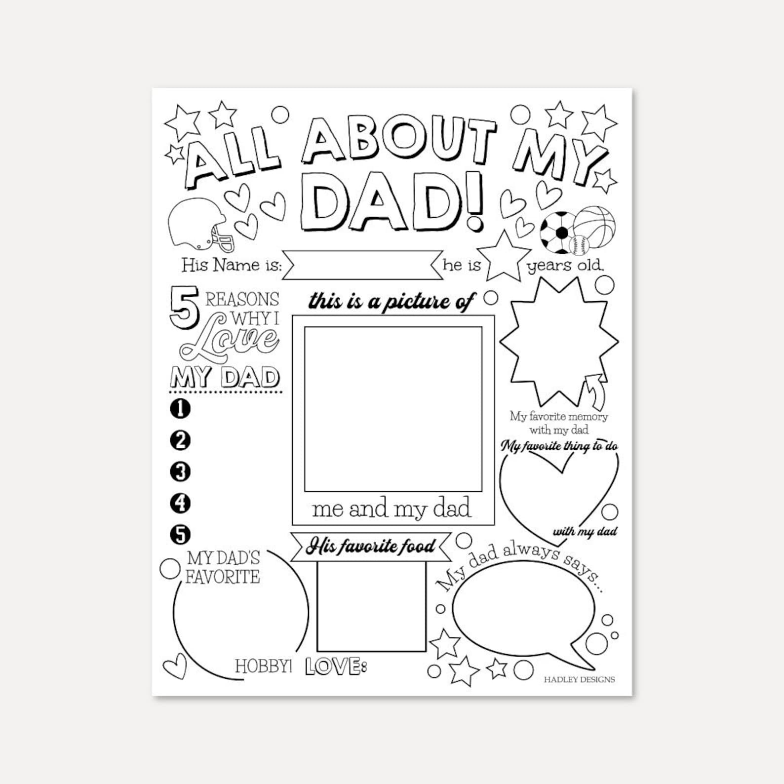 Fill In The Blank Dad Free Printable Fill In The Blank Dad Free Printable