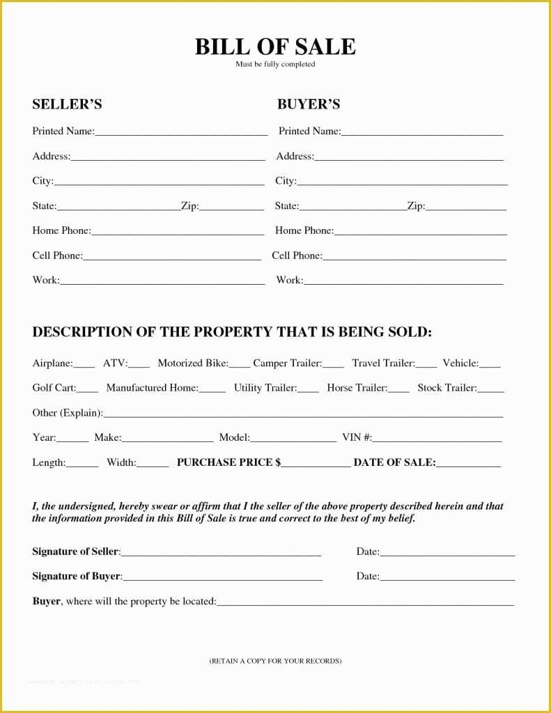 Printable Bill Of Sale Georgia Printable Bill Of Sale Georgia
