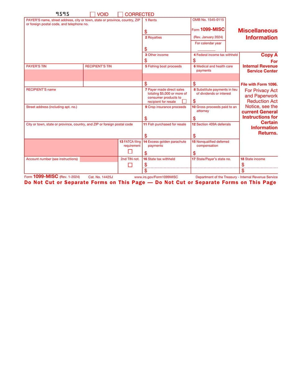 Printable Blank 1099 Form Printable Blank 1099 Form