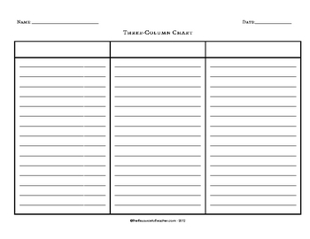 Printable Blank 3 Column Chart With Lines Printable Blank 3 Column Chart With Lines