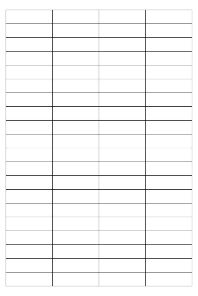 Free Printable Blank Charts 4 Coloums Printable Free Templates