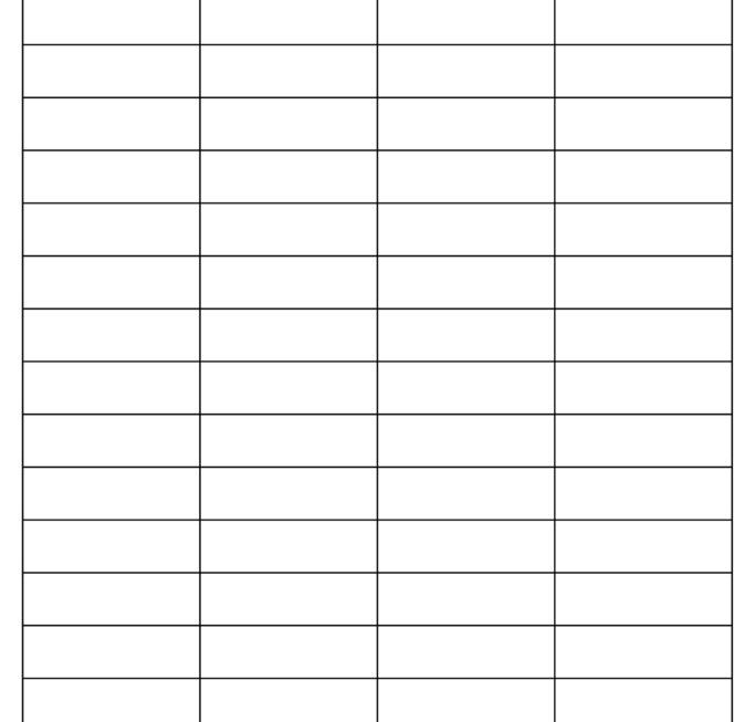 Printable Blank 4 Column Chart Templates PDF Included Printables Hub