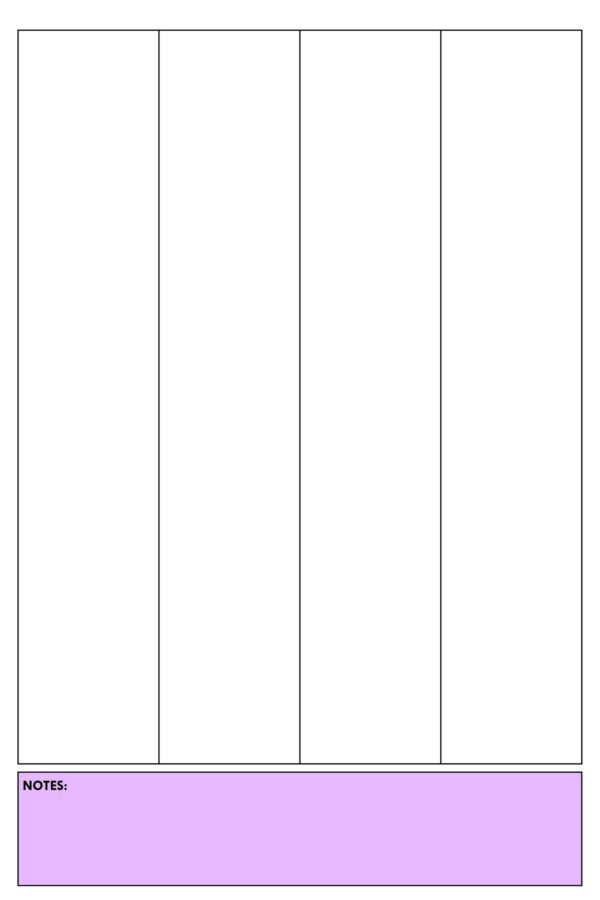 Free Printable Blank Editable 4 Column Worksheets