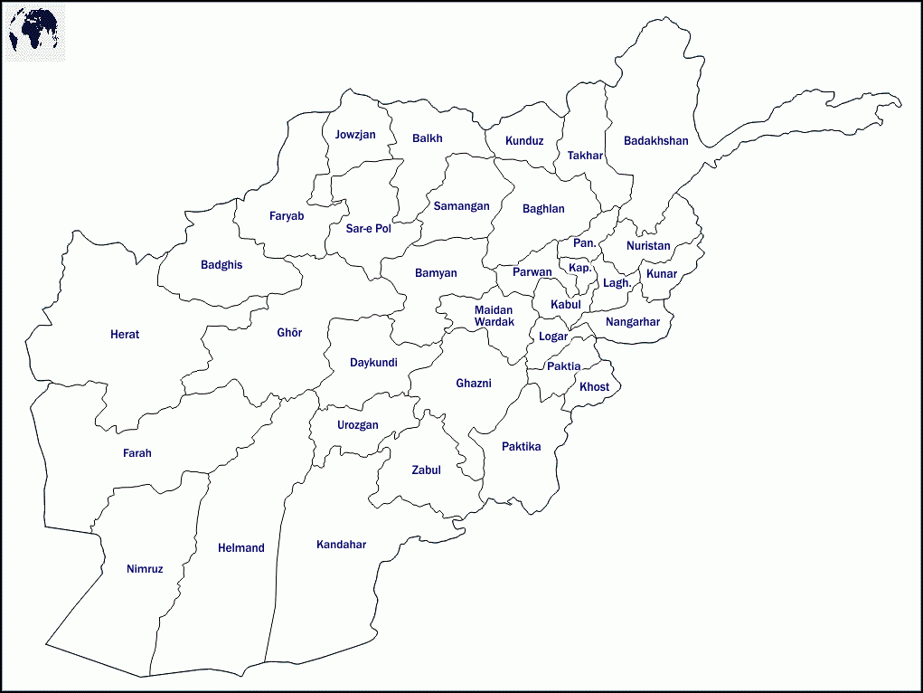 Printable Blank Afghanistan Map With Outline Transparent Map