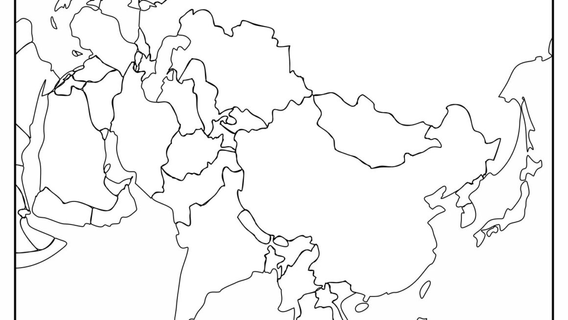 Printable Blank Asia Map