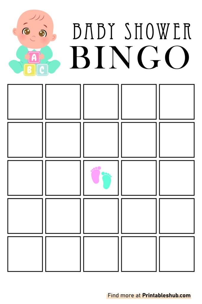 Printable Blank Baby Shower Bingo Templates PDF Included Printables Hub Printable Blank Baby Shower Bingo Templates PDF Included Printables Hub