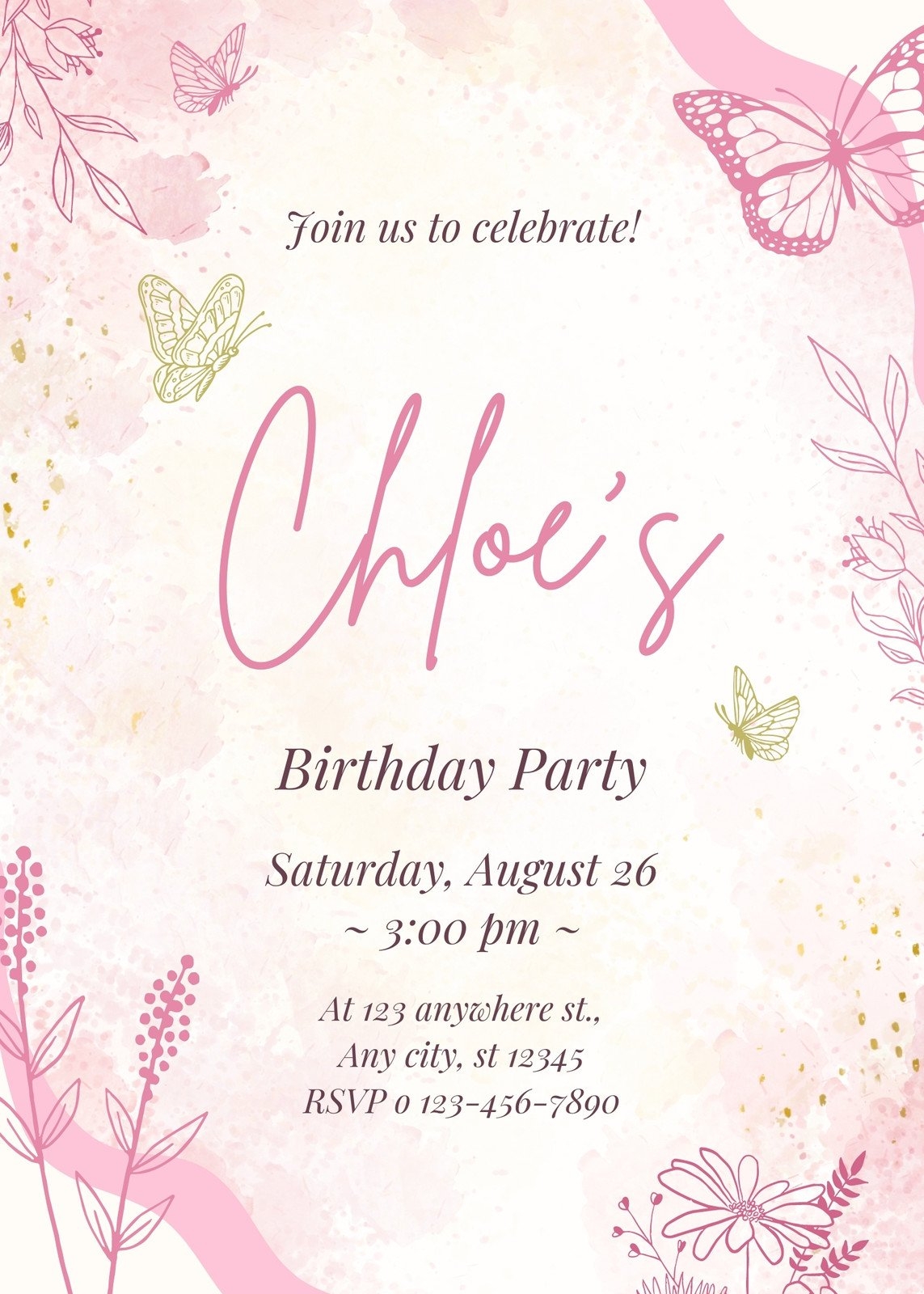Printable Blank Birthday Invitations Printable Blank Birthday Invitations