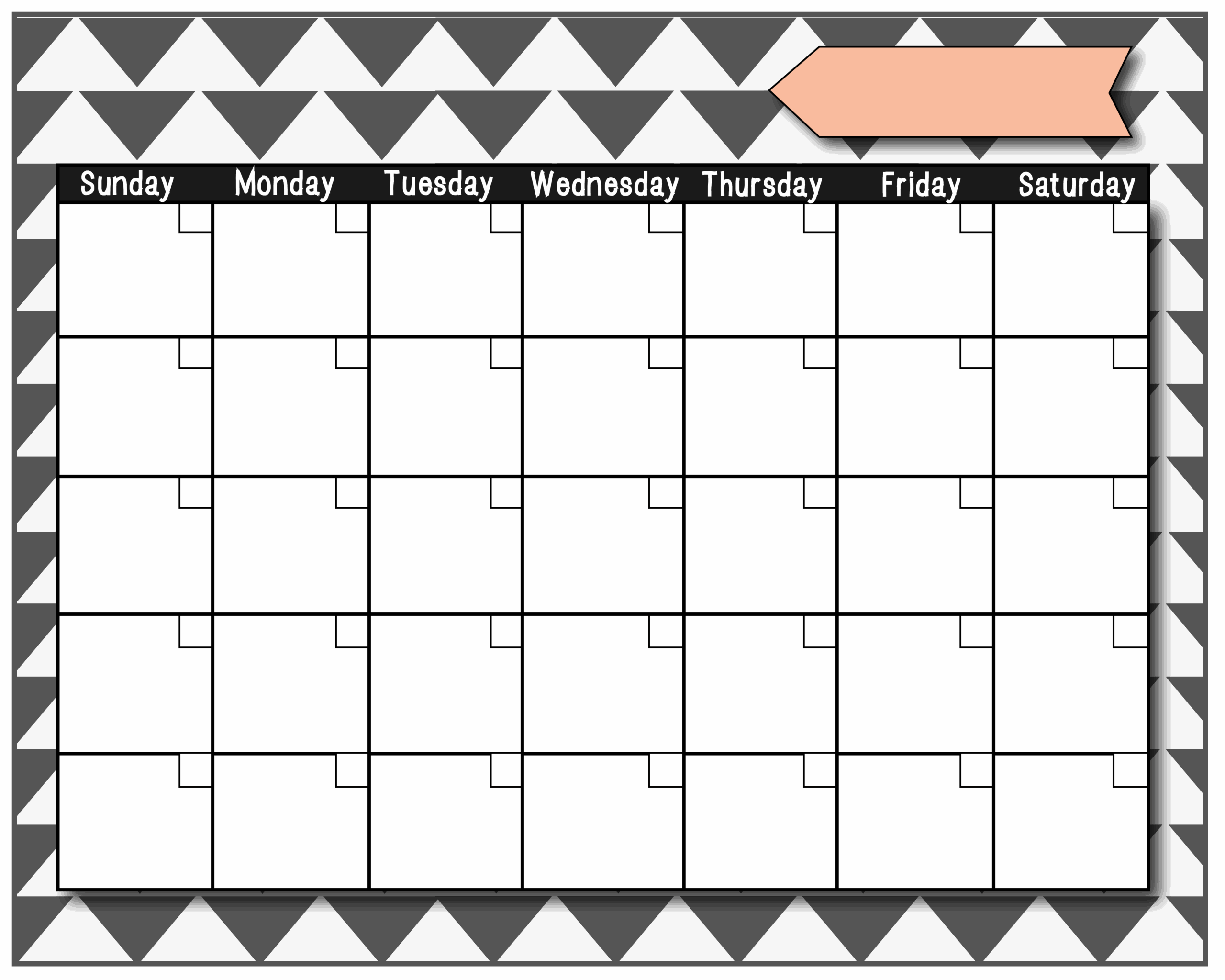 Free Printable Blank Calendar With Notes Free Printable Blank Calendar With Notes