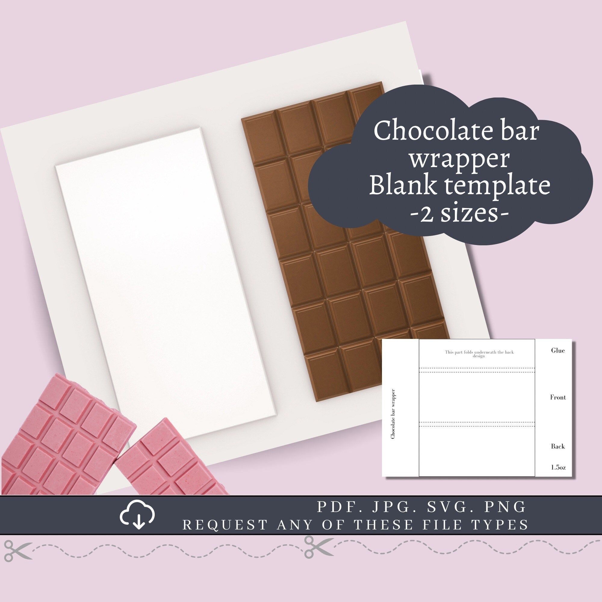Printable Free Blank Candy Bar Wrapper Template