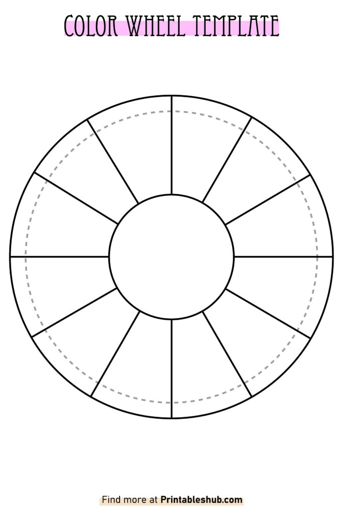 Printable Blank Color Wheel Templates Free PDF Included Printables Hub Printable Blank Color Wheel Templates Free PDF Included Printables Hub